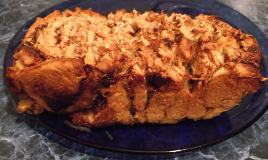 Яблочная гармошка с корицей и какао