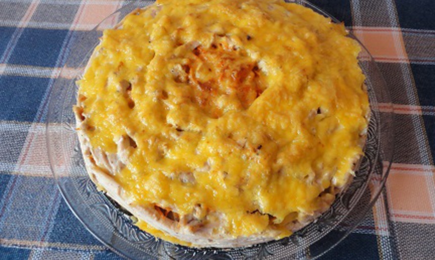 Мясной пирог "Серпантин"