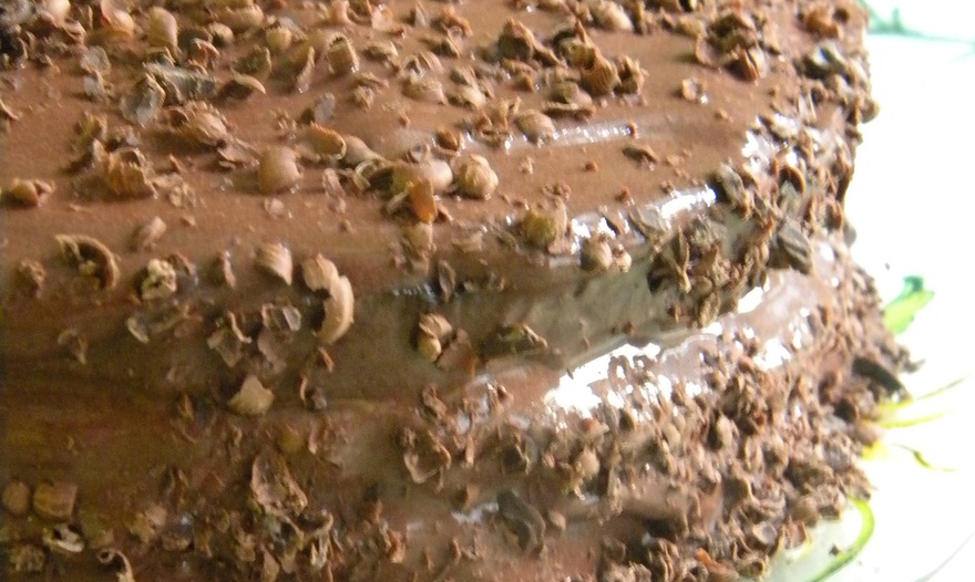 Бисквитный торт с апельсиново-вишневым желе