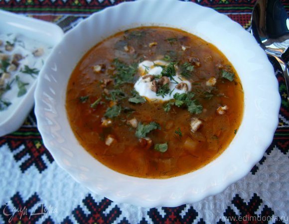 Суп с фаршем, рисом и имбирем