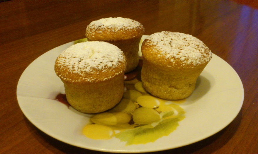 Миндальный фондан с белым шоколадом 