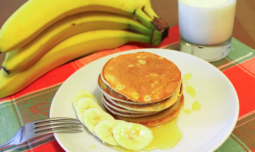 Тонкие банановые панкейки