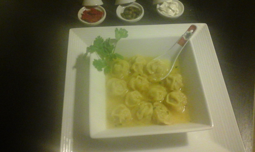 Пельмени из курицы и говядины