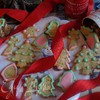 Новогоднее марципановое печенье с маком