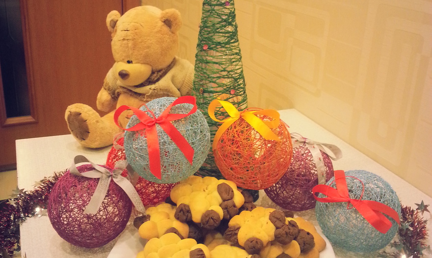 Новогоднее печенье "Овечки"