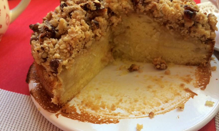 Яблочный streusel пирог