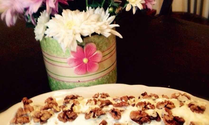 Морковный кекс со сметанно-лимонной пропиткой