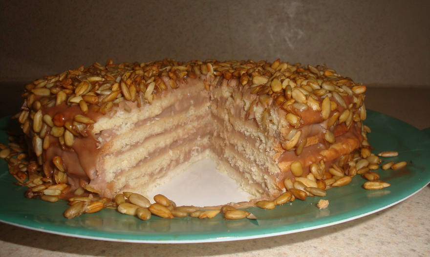 Песочный торт с шоколадным пудинговым кремом