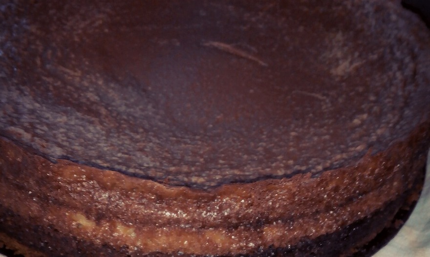 Трехслойный кофейно-шоколадный чизкейк 