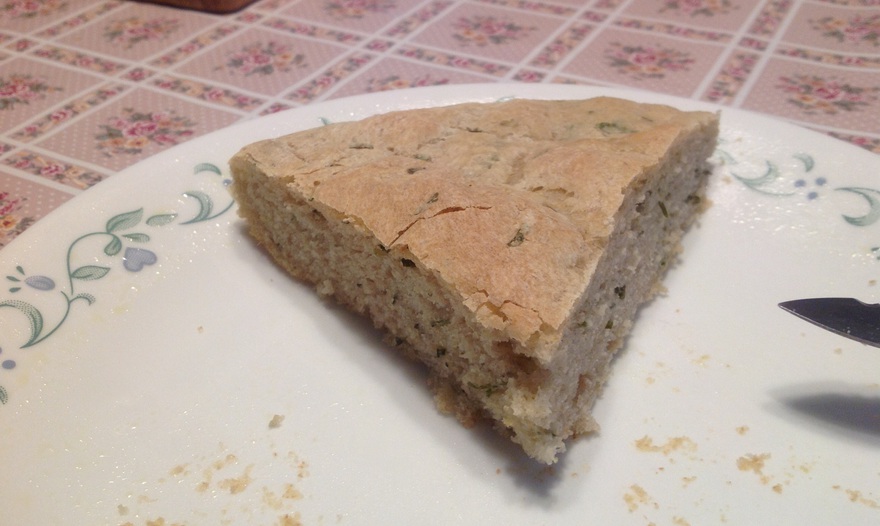 Лепешка с имбирем, чили и кинзой