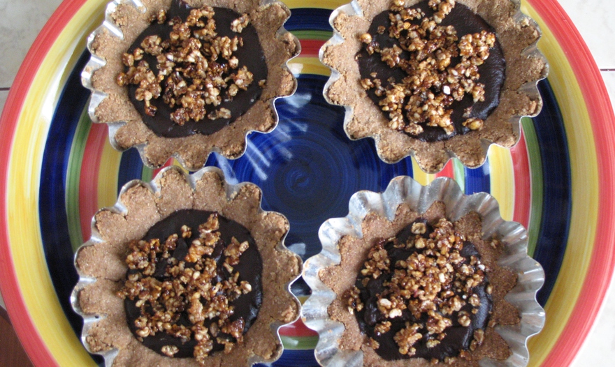 Гречневые корзиночки полные шоколада