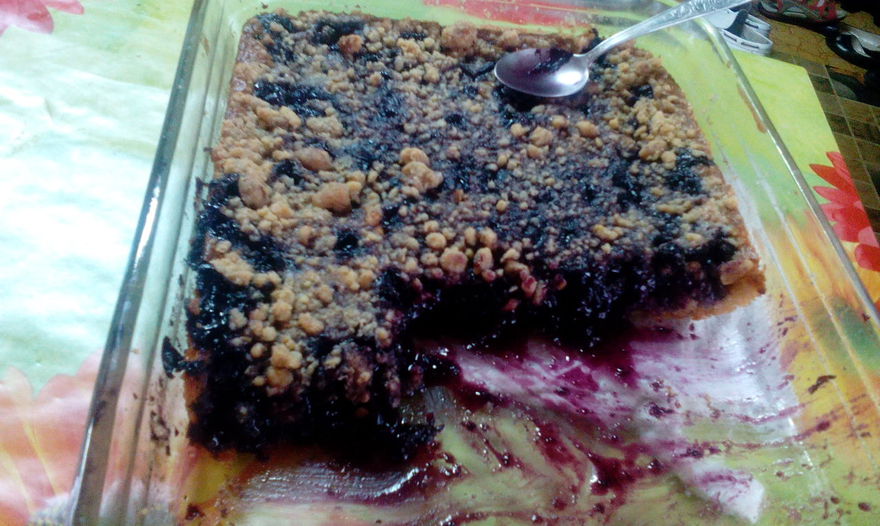 Чернично-кокосовый пирог