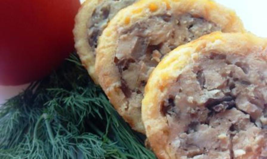 Очень вкусный куриный рулет