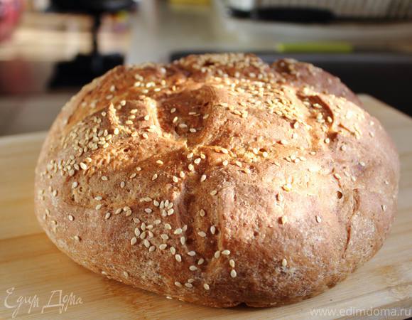 Пшенично-ржаной хлеб с семечками