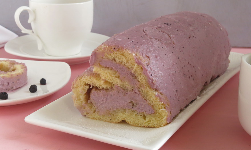 Бисквитный рулет "Сердце"