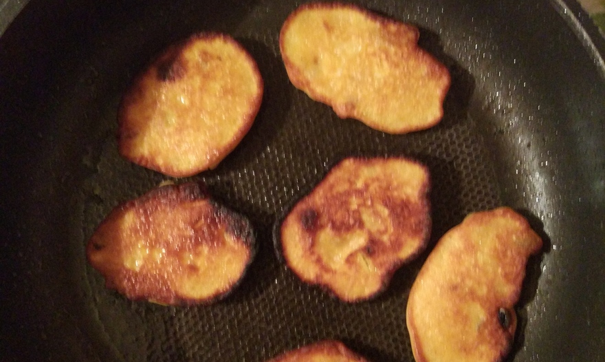 Тыквенные оладьи с яблоком и грушей