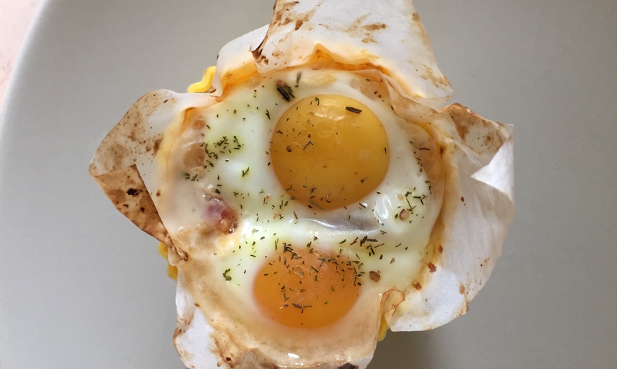 Кексы для завтрака "Глазунья"