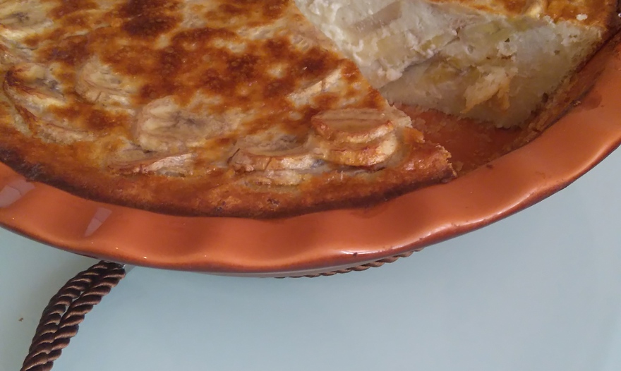 Заливной банановый тарт