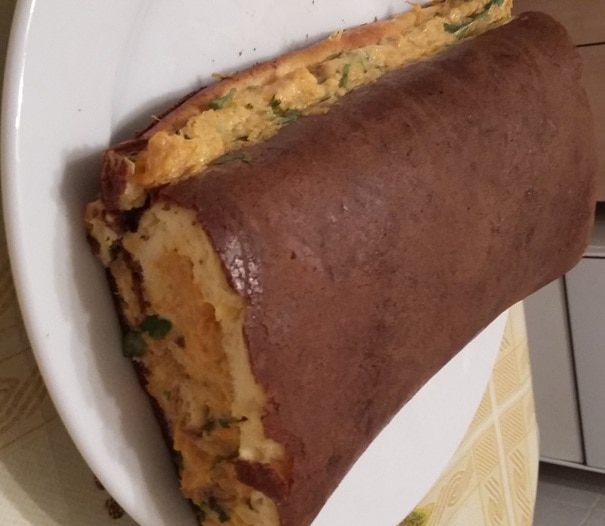 Сырный рулет с тыквой