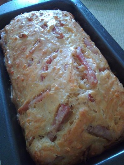 Закусочный пирог с ветчиной и сыром