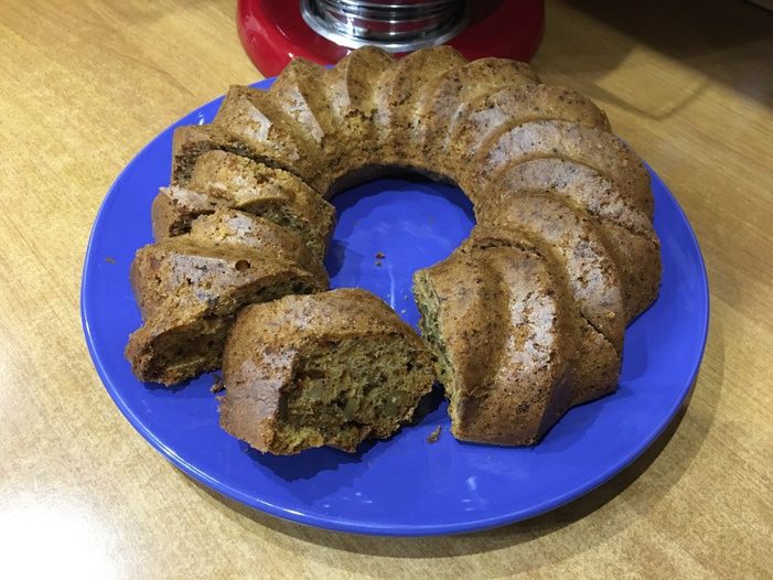 Тыквенный кекс с грецкими орехами