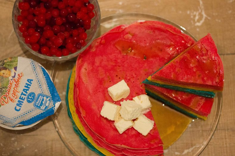 Цветные блинчики