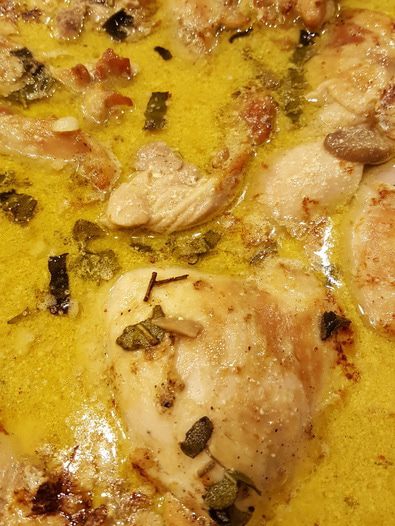 Курица в горчичном соусе с грибами 