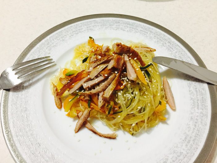 Гречневая каша с запеченными овощами 