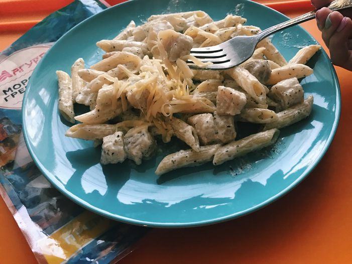 Паста с морскими гребешками и прованскими травами