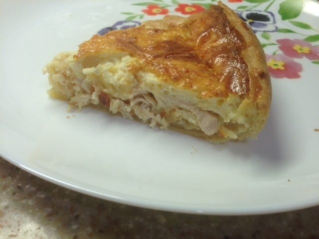 Французский луковый пирог с беконом