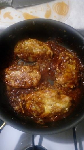 Курица брезированная в красном вине (Кок о вин)