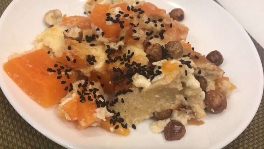 Тыква, запеченная в сливках