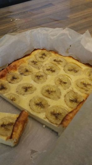 Творожная запеканка с бананами