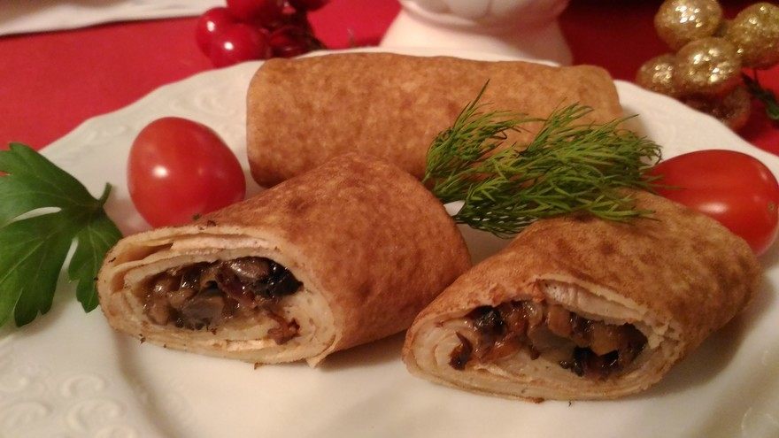 Блинчики с грибным жюльеном 