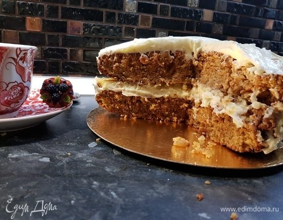 Бисквитный торт с творожным кремом рецепт