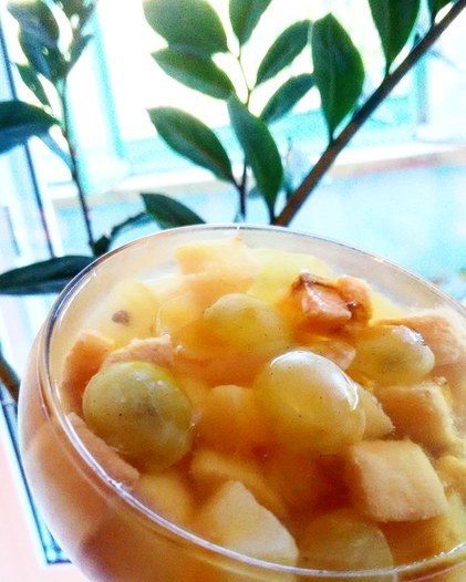 Чайное желе с фруктами