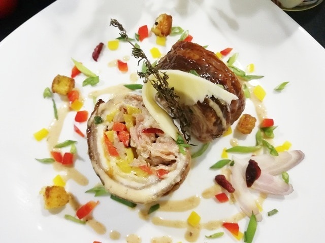 Рулет из говядины и тунца