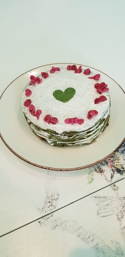 Блинный торт с матча