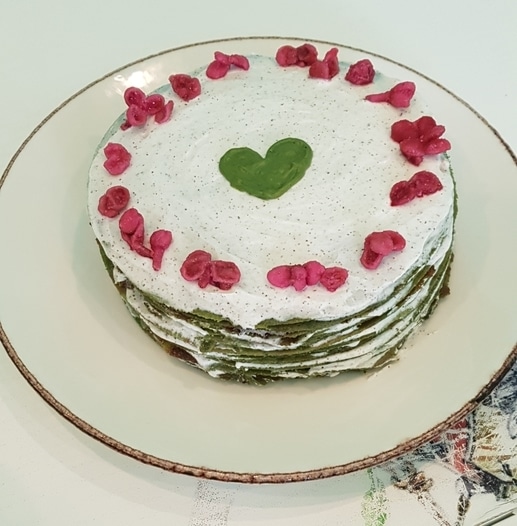 Блинный торт с матча