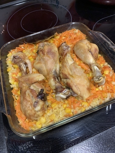 Ленивые куриные ножки с рисом