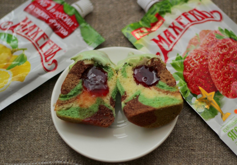 Камуфляжные капкейки с джемом к 23 февраля