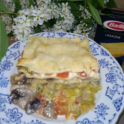 Лазанья с начинкой из тушеных овощей