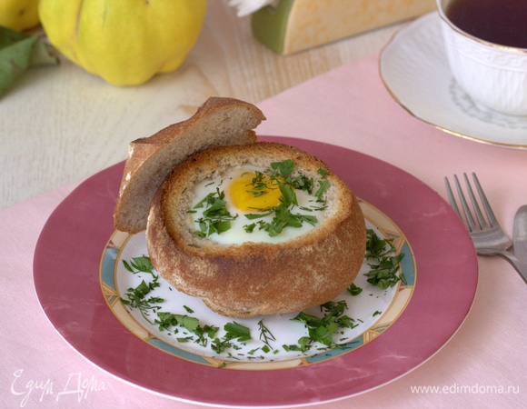 Яйцо в булочке рецепт в духовке