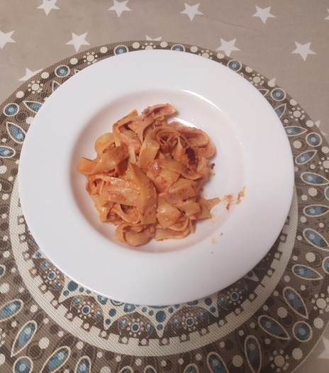 Феттучине в томатно-сливочном соусе