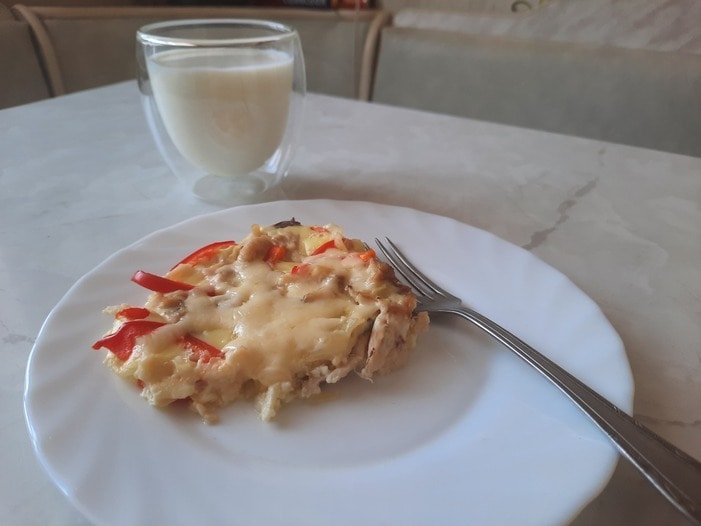 Фриттата с курицей