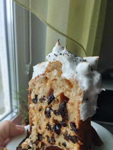 Бездрожжевой творожный кулич