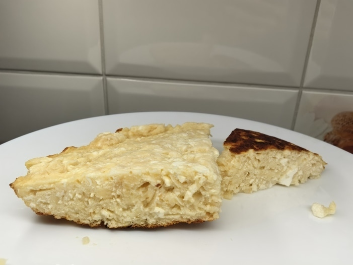 Творожная ПП-запеканка с яблоком