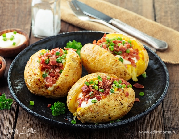 Картофель, фаршированный мясным фаршем — рецепт с фото пошагово