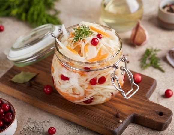 Диетолог Гинзбург подсказал рецепт очень витаминной закуски с квашеной капустой