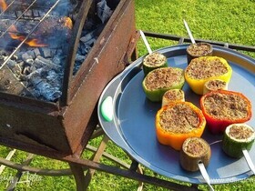 Альтернатива шашлыку, достойная гурмана: овощной гриль с мясным фаршем